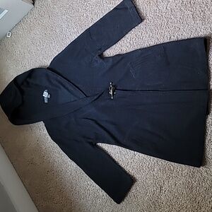 NWOT Fenn Wright Manson vintage 100% wool hooded 3/4 sleeve pea coat, size L